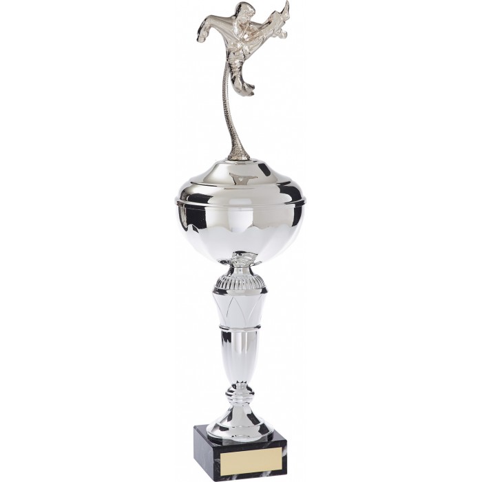 FLYING KICK FIGURE METAL TROPHY  - AVAILABLE IN 4 SIZES